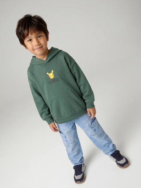 Sweat à capuche Pikachu garçon vert - vertbaudet enfant 
