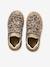 Meisjessneakers leer met klittenband beige+bruin+goudgeel+oudroze - vertbaudet enfant 
