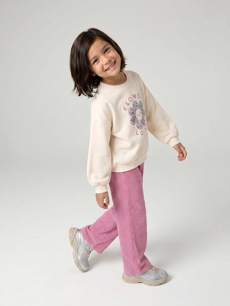 Set meisje sweater en broek antraciet+ecru - vertbaudet enfant 