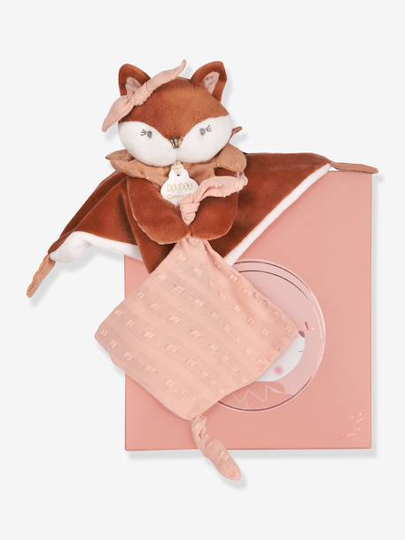 Doudou attache-sucette Mina renard marron - vertbaudet enfant 