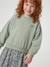 Robe bi-matière fille anthracite+écru+mauve+vert sauge - vertbaudet enfant 