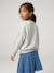Sweat fille col rond manches longues bleu chambray+gris chiné - vertbaudet enfant 