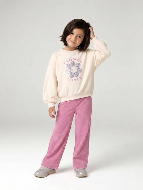 Set meisje sweater en broek antraciet+ecru - vertbaudet enfant 