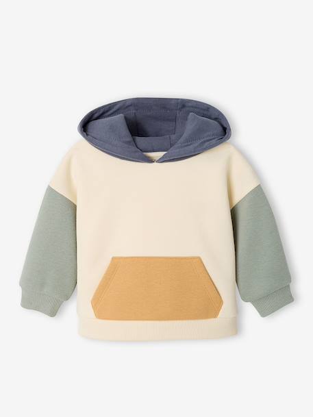 Personaliseerbare babyhoodie saliegroen - vertbaudet enfant 