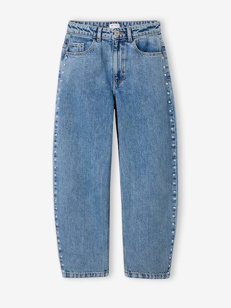 Jean balloon fille bleu moyen - vertbaudet enfant 