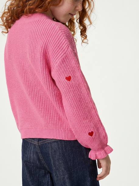 Meisjestrui met hartjes ecru+marineblauw+rozen - vertbaudet enfant 