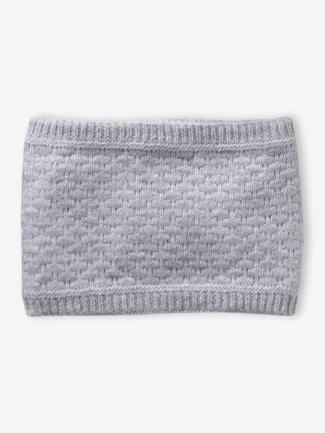 3-delige babyset muts, sjaalkraag gemêleerd grijs - vertbaudet enfant 