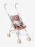 Grande poussette canne pour poupon écru+noir+rose - vertbaudet enfant 