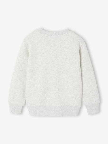 Jongenssweater met print voorop gemêleerd rood+gemêleerd wit+nachtblauw - vertbaudet enfant 