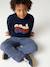 Jongensshirt met lange mouwen hazelnoot+marineblauw - vertbaudet enfant 