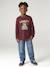 T-shirt manches longues garçon blanc chiné+bordeaux+gris ardoise - vertbaudet enfant 