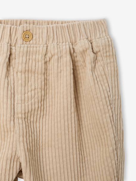 Babyjongensbroek van ribfluweel beige - vertbaudet enfant 