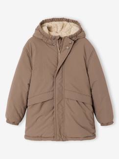 -Parka met capuchon en sherpavoering voor jongens