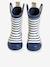 Bottes de pluie bébé détails ludiques bleu clair+marine+rayé marine+vert imprimé - vertbaudet enfant 