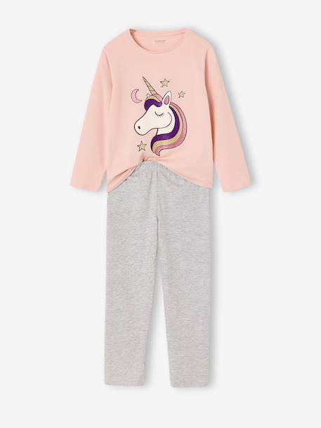 Lot de 2 pyjamas fille rose poudré - vertbaudet enfant 
