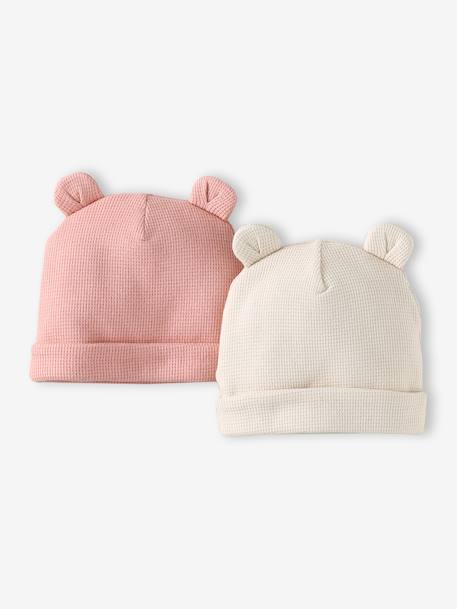 Bébé-Lot de 2 bonnets naissance à oreilles d'ours