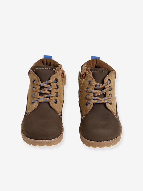 Babyschoentjes eerste stapjes boots donkerbruin - vertbaudet enfant 