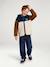 Sherpavest met capuchon jongen dennen+middenblauw - vertbaudet enfant 