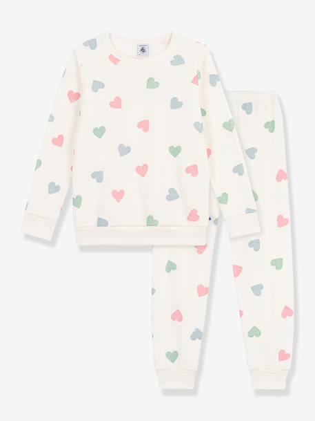 Kinderpyjama met hartjes wit - vertbaudet enfant 