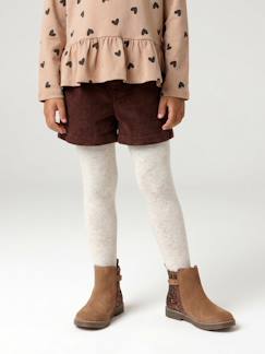 Meisje-Short- Fluwelen short met paperbag-vorm meisjes