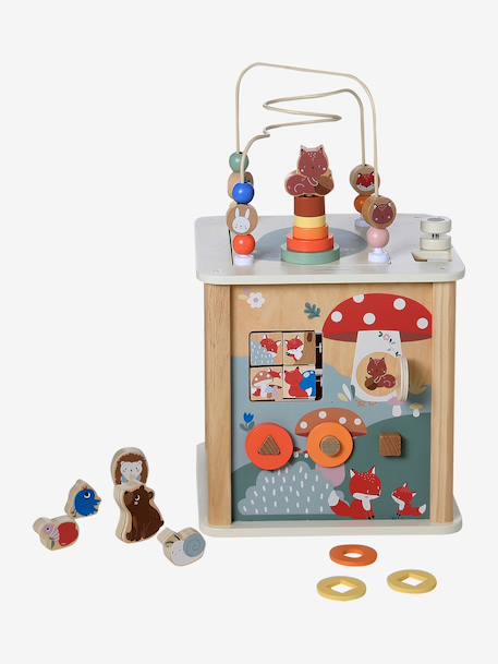 Grote activiteitenkubus met de 4 seizoenen van FSC®-hout hout+meerkleurig - vertbaudet enfant 