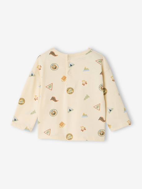 T-shirt manches longues bébé garçon vanille - vertbaudet enfant 