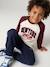 Jongensshirt met raglanmouwen bordeauxrood - vertbaudet enfant 