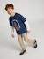 Pantalon garçon esprit chino facile à enfiler beige+marine - vertbaudet enfant 