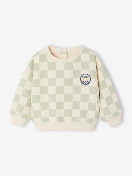Sweat bébé garçon manches longues vert sauge - vertbaudet enfant 
