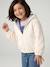 Coupe-vent fille à capuche réversible léopard/sherpa beige+vanille - vertbaudet enfant 