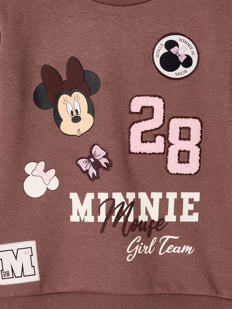 Minnie sweater voor meisjes chocoladebruin - vertbaudet enfant 