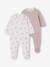 Set van 2 velours babypyjama's meisje gemêleerd beige - vertbaudet enfant 