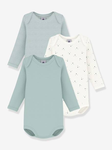 Set van 3 babyrompers lichtgroen - vertbaudet enfant 