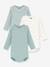 Set van 3 babyrompers lichtgroen - vertbaudet enfant 