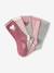Lot 5 paires de chaussettes coeur fille abricot+beige+bleu chambray+mauve - vertbaudet enfant 