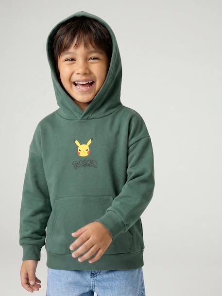 Pikachu hoodie voor jongens groen - vertbaudet enfant 