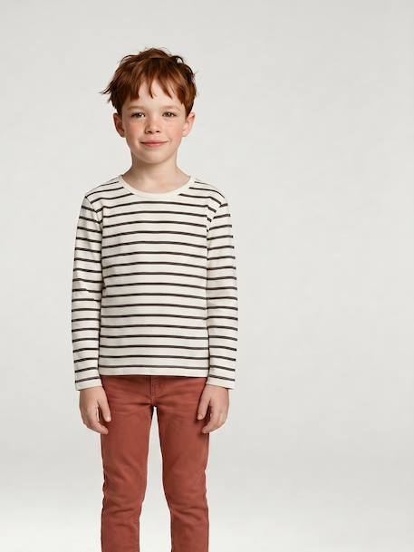 Set van 3 bijpassende jongensshirts met lange mouwen antraciet - vertbaudet enfant 