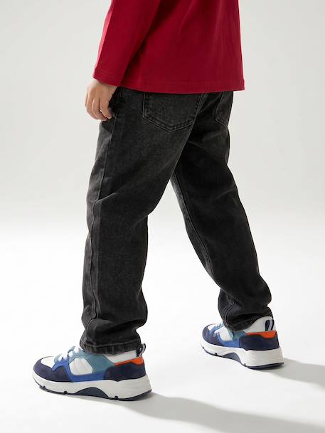 Jean loose morphologie medium double stone+noir - vertbaudet enfant 