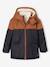 Parka technique à capuche garçon doublée fausse fourrure chaudron+noisette - vertbaudet enfant 