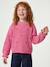 Pull fille manches longues col rond écru+marine+rose - vertbaudet enfant 