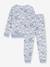 Pyjama met sneeuwpoppenprint lichtblauw - vertbaudet enfant 
