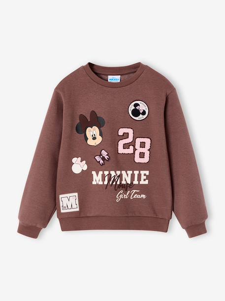 Sweat Minnie enfant fille chocolat - vertbaudet enfant 