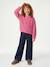 Pull fille manches longues col rond écru+marine+rose - vertbaudet enfant 