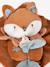 Doudou attache-sucette Timo renard marron - vertbaudet enfant 