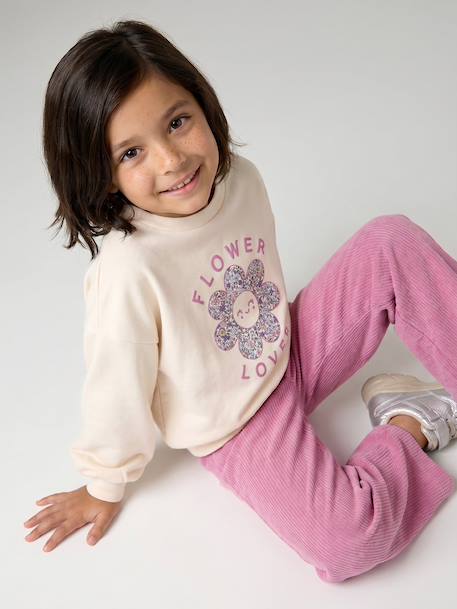 Set meisje sweater en broek antraciet+ecru - vertbaudet enfant 