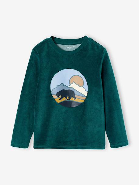Set van 2 velours jongenspyjama's lot bleu - vertbaudet enfant 