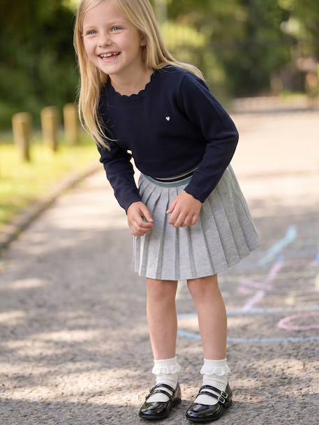 Meisjestrui BASICS personaliseerbaar framboos+gemêleerd beige+groengrijs+marineblauw+pioenroos - vertbaudet enfant 