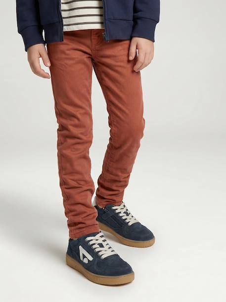 Slim garçon couleur morphologique FIN argile+beige+bleu nuit+bleu pétrole+noir+rouille+tomette+vert émeraude - vertbaudet enfant 