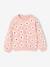 Sweat fille col rond écru+ivoire+rose pâle+taupe - vertbaudet enfant 