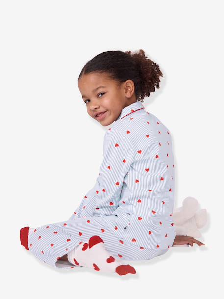 Pyjama met knoopsluiting voor kinderen lichtblauw - vertbaudet enfant 